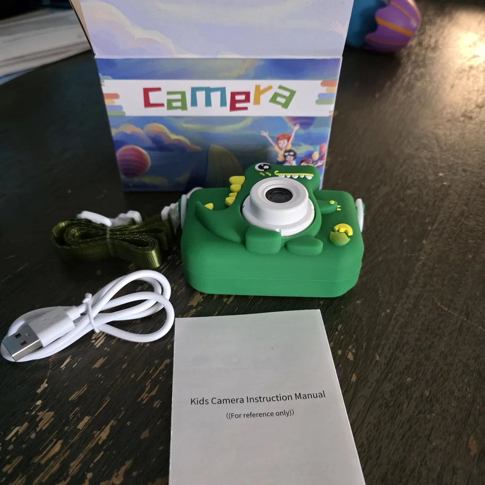 Kids Green Dinosaur Digital Camera - Fun Compact Photo Camera